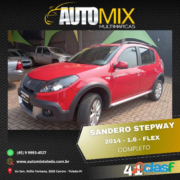 RENAULT SANDERO STEPWAY HI-FLEX 1.6 16V 5P AUT. VERMELHO