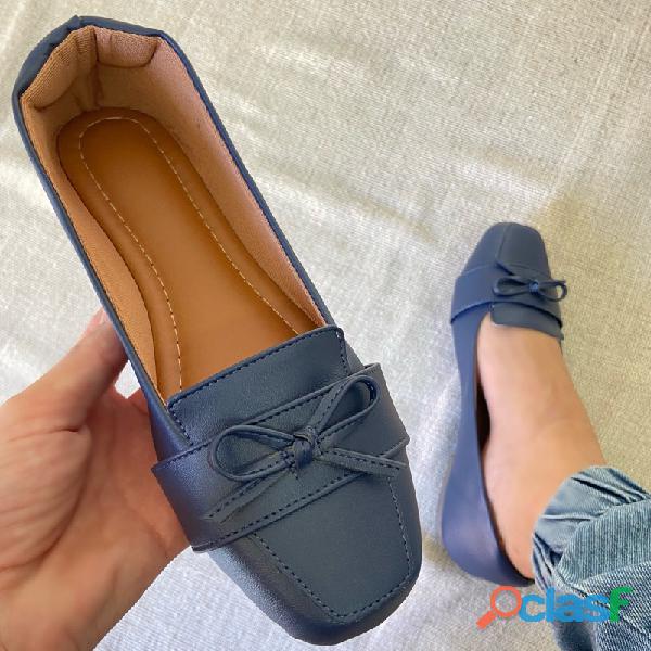 Sapatilha Mocassim Feminino Bico Quadrado Confortável Luxo