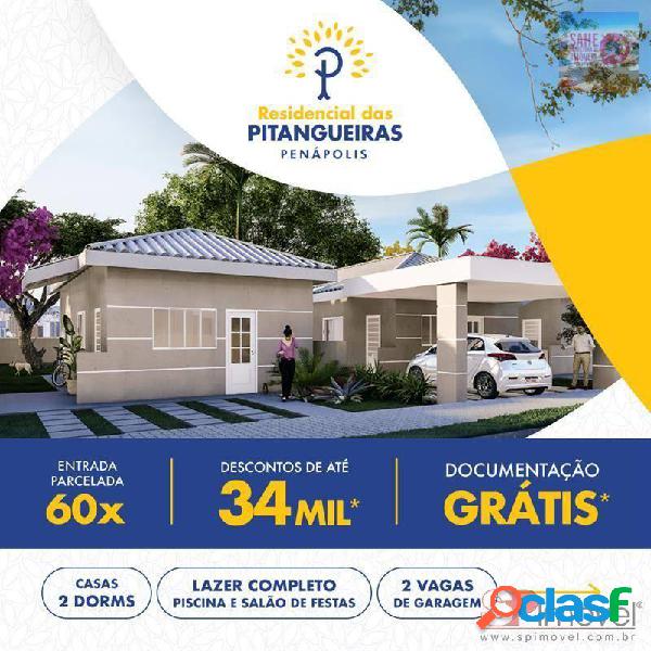 Casa com 2 quartos, 45m², à venda em Penápolis,