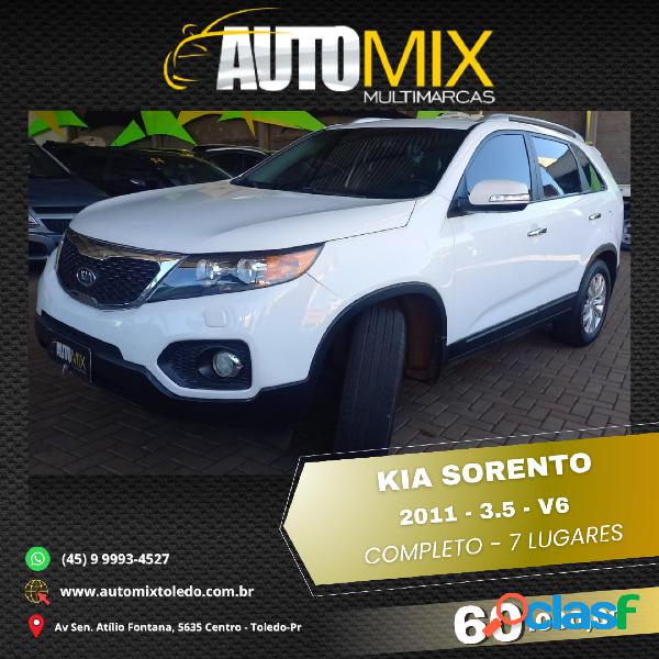 KIA SORENTO 3.5 V6 24V 4X2 AUT. BRANCO 2011 3.5 GASOLINA