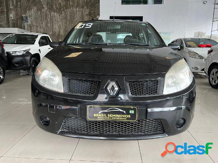 RENAULT SANDERO EXPRESSION HI-FLEX 1.6 8V 5P PRETO 2009 1.6