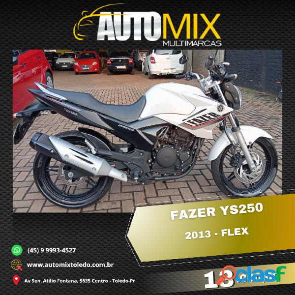 YAMAHA YS 250 FAZER BLUEFLEX BRANCO 2013 250 FLEX