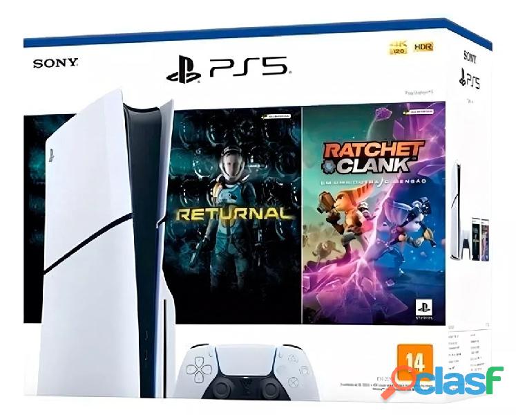 Playstation Ps5 Slim Standard + jogos Ratchel Clank and