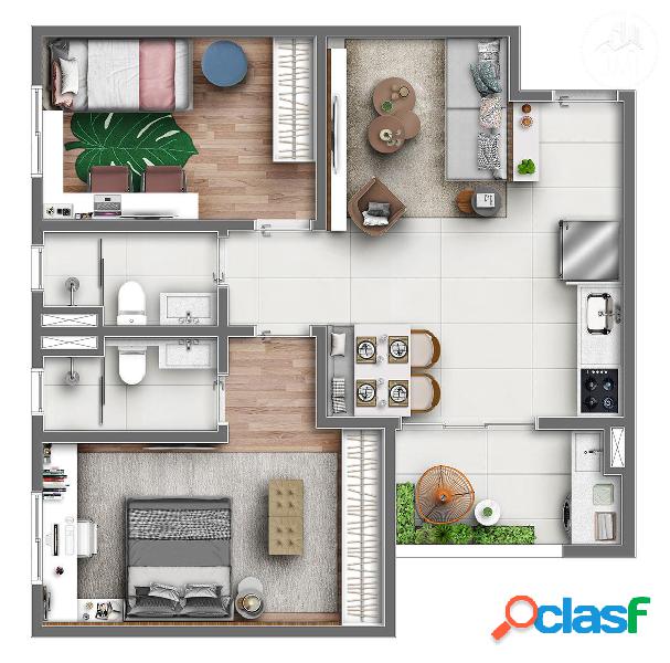 Apartamento com 2 quartos, 58m², à venda em São José dos