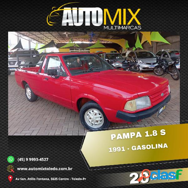 FORD PAMPA S 1.8 VERMELHO 1991 1.8 GASOLINA