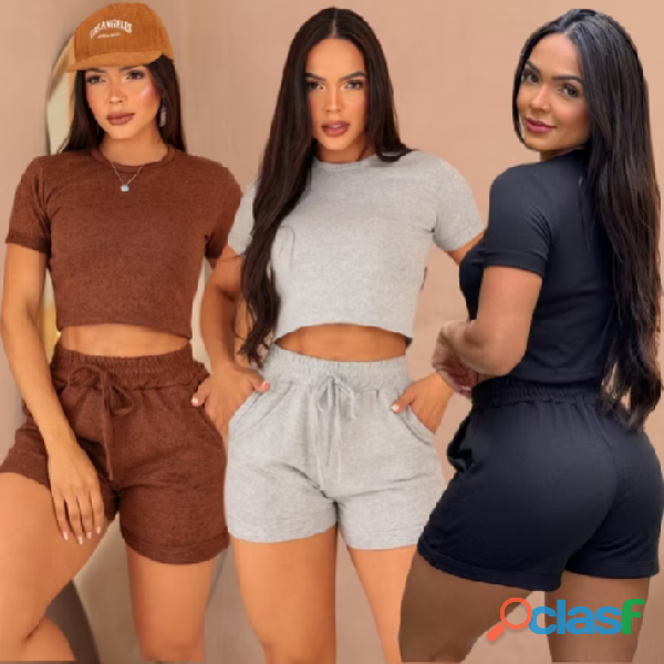 "Conjunto Feminino Verão: Blusa e Short Lanzinha Conforto e