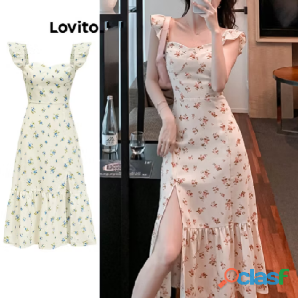 Elegância e Conforto: Lovito Casual Vestido Feminino Floral