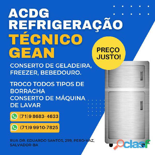 Reparo de geladeira, bebedouro e freezer com a acdg