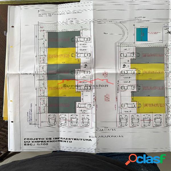 Vendo área 1.200 mts projeto 9 casas de 84 metros, em Bom